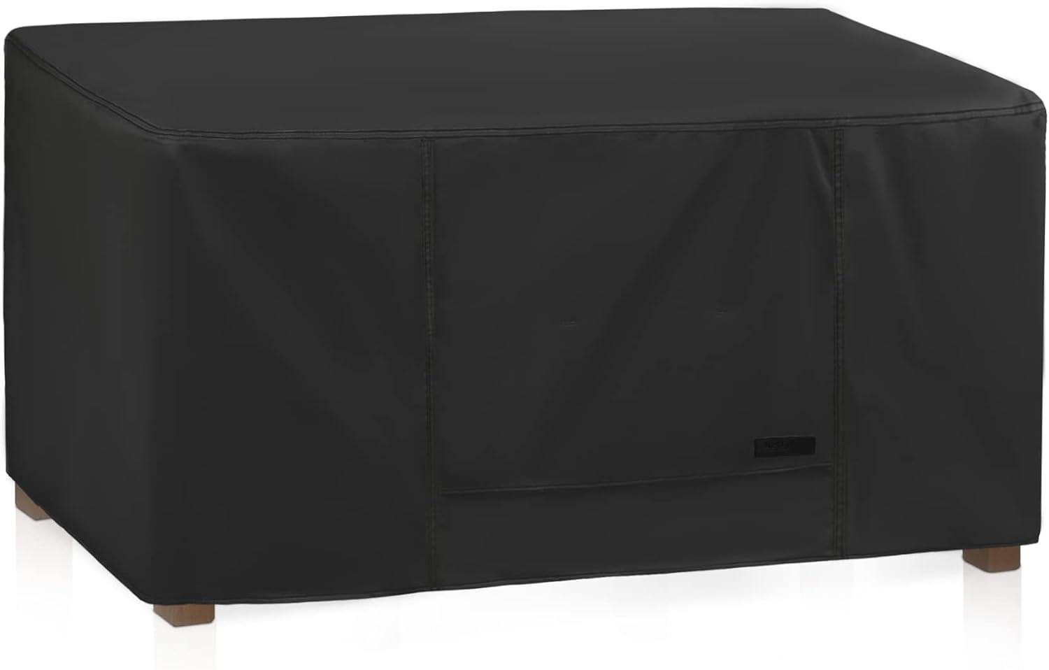 NettyPro black rectangular coffee table cover on a white background