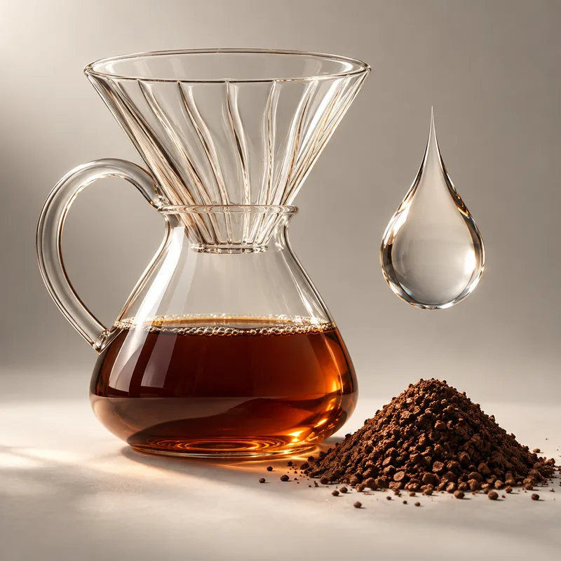 Pour-over recipe concept illustration
